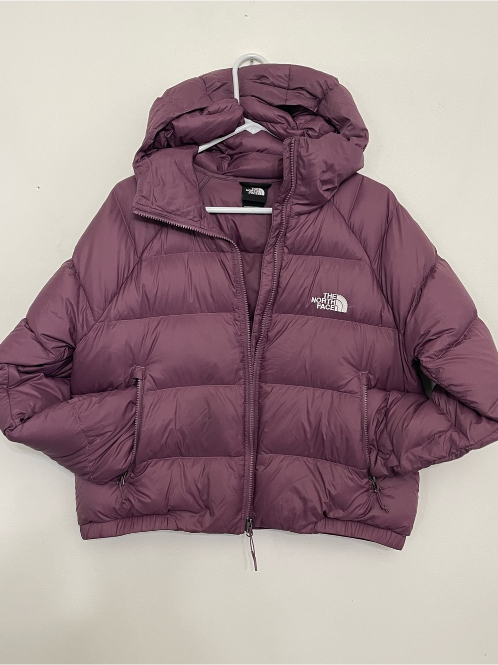 The North Face Women's Hooded Puffer Jacket in Plum